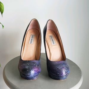 Hand Painted Galaxy Stilettos, sparkly gem heels